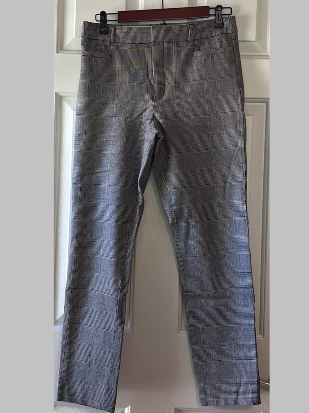 Banana Republic Black and White Houndstooth High-Rise Sloan Pants